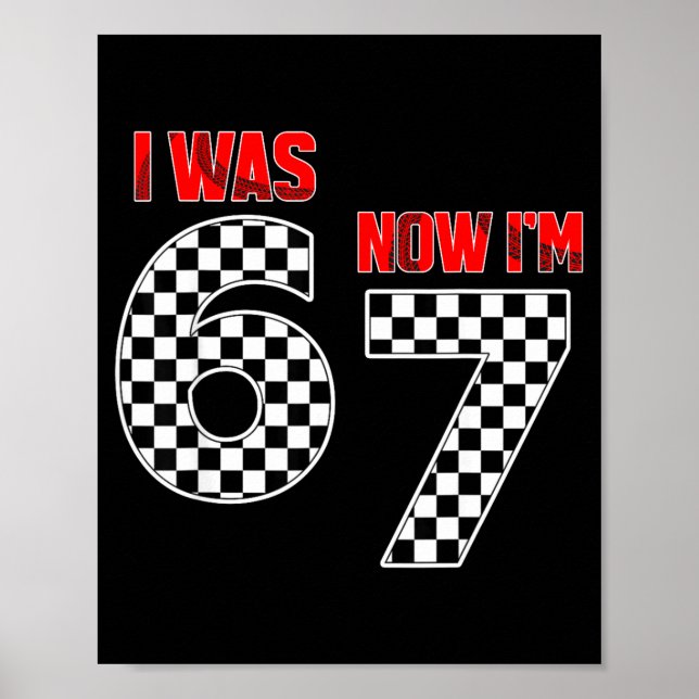 Kids I Was 6 Now I'm 7 Year Old 7th Birthday Boy R Poster (Vorne)