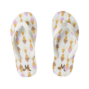 Kids Ice Cream Cones Mit Monogramm Flip Flops