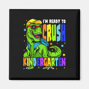 Kids ich bin bereit, den Kindergarten-Dinosaurier Magnet