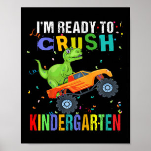 Kids ich bin bereit, den Kindergarten-Dinosaurier Poster