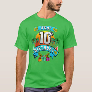Kids Ich habe meinen 10. Geburtstag Hawaii Beach S T-Shirt