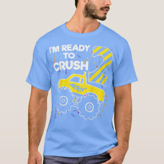 Kids I'm ready to crush 2nd Birthday Monster Truck T-Shirt