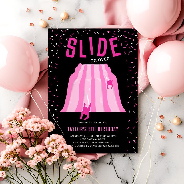 Kids Indoor Playground Pink Birthday Party Einladung (Von Creator hochgeladen)