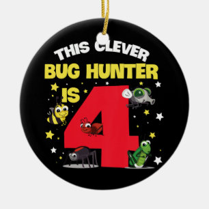 Kids Insect Expert Design für Ihren 4 Jahre alten  Keramik Ornament