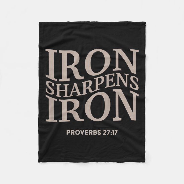 Kids Iron Sharpens Iron Jugend Christlich Jesus Wo Fleecedecke (Vorderseite)
