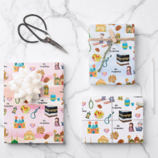 Kids Islamic Gift Wrap – Colourful Eid & Ramadan Geschenkpapier Set