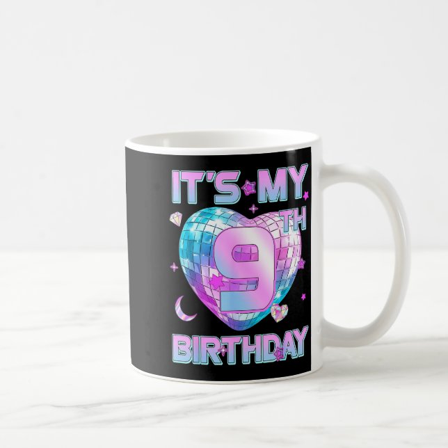 Kids It's My 9th Birthday Girl 9 Year Old Kp Bday  Kaffeetasse (Rechts)