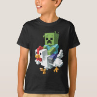 Kids Jock Hühner-Shirt Pixel Art Gamer Zombie Jung