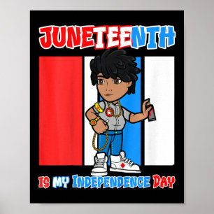 Kids Juneteenth ist mein Unabhängigkeitstag Melani Poster
