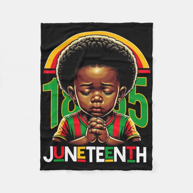 Kids Juneteenth Prinz 1865 Schwarzer Geschichtsmon Fleecedecke (Vorderseite)