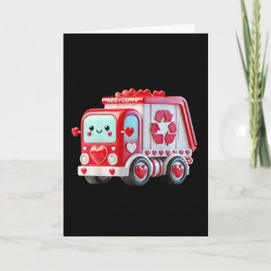 Kids Jungen Kawaii Valentinstag Rot Recycling Müll Karte