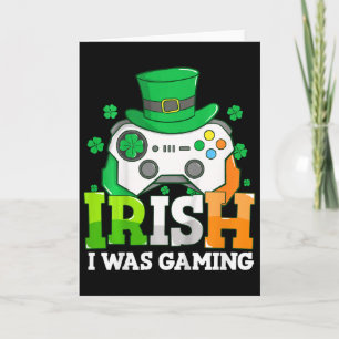 Kids Jungen St Patricks Day Videospiel Irisch Ich Karte