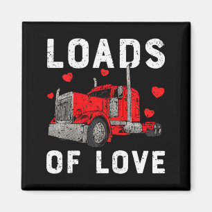 Kids Jungen Valentinstag Herzen Viel Liebe Lastwag Magnet