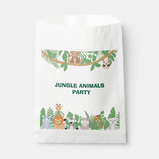 Kids Jungle Animes Gastgeschenk Bag Geschenktütchen (Vorderseite)