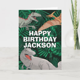 Kids Jurassic Trex Dino Dinosaur Geburtstag Karte