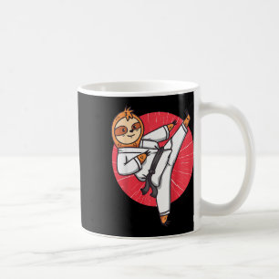 Kids Karate Faultier Schwarzgurt Lustige Kampfspor Kaffeetasse