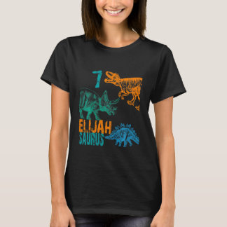 Kids Kids Elijah Saurus 7. Geburtstag Boys Rex Bda T-Shirt