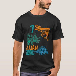 Kids Kids Elijah Saurus 7. Geburtstag Boys Rex Bda T-Shirt