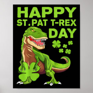 Kids Kids Frohe St Pat Trex Tag Dino St Patricks D Poster