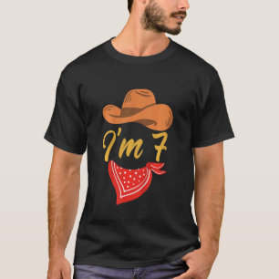 Kids Kids I'm 7 Year Old Horse Riding Cowgirl 7th  T-Shirt
