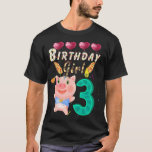 Kids Kids Kids 3 Year Old Pig Birthday Girl Cute 3 T-Shirt<br><div class="desc">Kids Kids Kids 3 Year Old Pig Birthday Girl Cute 3th Party Premium .</div>