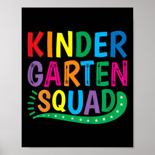 Kids Kids Kindergarten Trupp Zurück zur Schule Poster