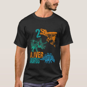 Kids Kids Oliver Saurus 2. Geburtstag Boys Rex Bda T-Shirt