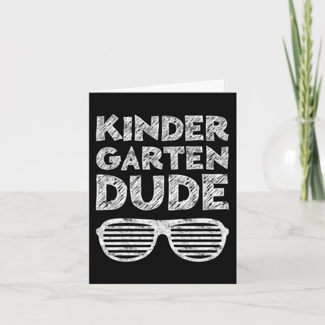 Kids Kindergarten Dude Back To School Karte (Vorderseite)