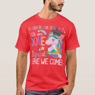 Kids Kindergarten Graduation Cute Unicorn Class Of T-Shirt