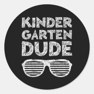 Kids Kindergarten Typ Byck Zur Schule Runder Aufkleber