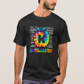 Kids Kindergarten-Typografie Tie Dye Zurück zur Sc T-Shirt