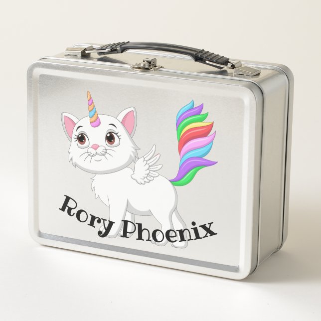 Kids Kitty Unicorn Pegasus Lunchbox (Vorderseite)