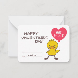 Kids Klassenzimmer Entlein SEI MEIN Ballon Valenti Mitteilungskarte