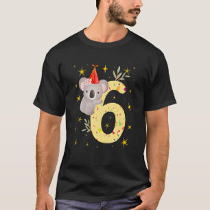 Kids Koala Bear Girl 6. Geburtstag 6. Jahr Alter K T-Shirt