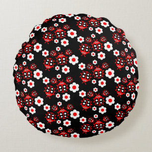 Kids Ladybug Rundes Kissen
