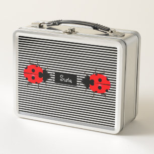 Kid's Ladybugs Lunchboxes Lunch Boxes Metall Brotdose