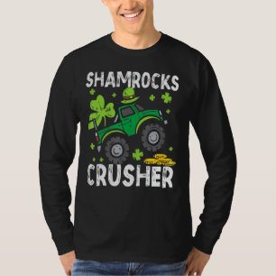 Kids Leprechaun Monster Truck Kleeblatt St Patrick T-Shirt