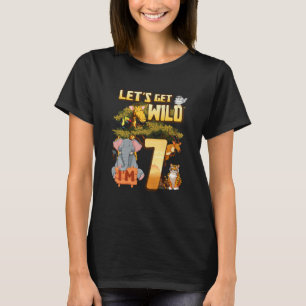 Kids Let's Be Wild Ich bin 7 Safari Animal Zoo Ani T-Shirt
