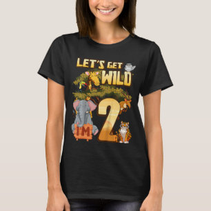 Kids Let's Wild Ich bin 2 Safari Animal Zoo Animal T-Shirt