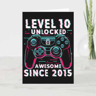 Kids Level 10 freigeschaltet Videospiel 10. Geburt Karte