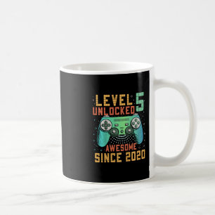 Kids Level 5 freigeschaltet 5. Geburtstag 5 Jahre Kaffeetasse