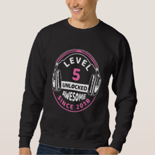 Kids Level 5 Phantastisch seit 2018 Videospiel Sweatshirt