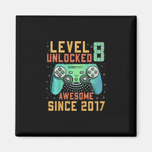 Kids Level 8 freigeschaltet 8. Geburtstag 8-jährig Magnet