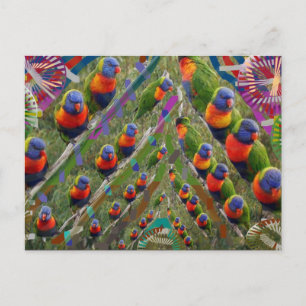 KIDS Liebe Parrots Postkarte