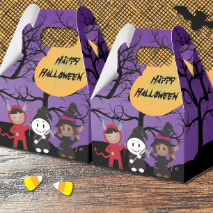 Kids Lila Halloween-Gefälligkeitsbox in Kostüm Geschenkschachtel
