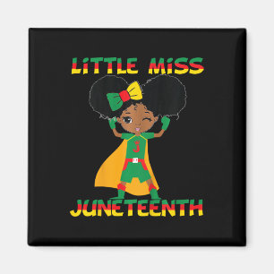 Kids Little Miss Juneteenth Niedlich Black Girl Me Magnet