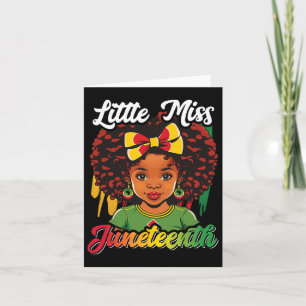 Kids Little Miss Juneteenth Shirt Girl Kleinkind B Karte
