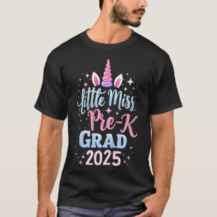 Kids Little Miss Pre-k Grad Preschool Girls Prek G T-Shirt