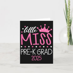 Kids Little Miss Pre-k Grad Preschool Prek Graduat Karte