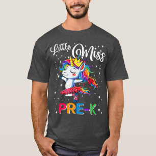 Kids Little Miss Vorschule Einhorn Magischer erste T-Shirt